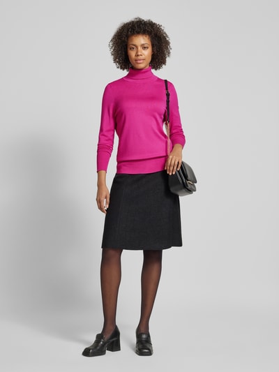 Christian Berg Woman Gebreide pullover met ribboorden Fuchsia - 1