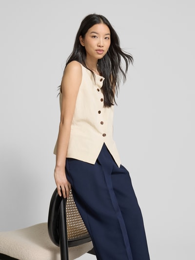 Christian Berg Woman Selection Gilet met vierkante hals Zand - 3