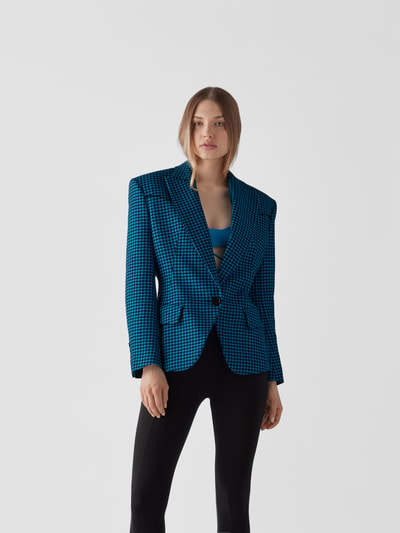 Alexandre Vauthier Blazer mit Hahnentrittmuster Blau 4