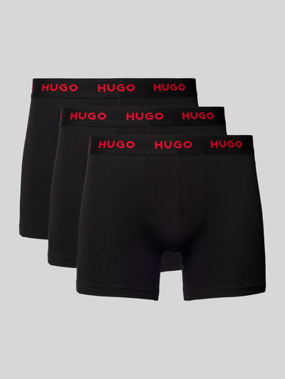 HUGO Trunks mit elastischem Label-Bund im 3er-Pack Black 1