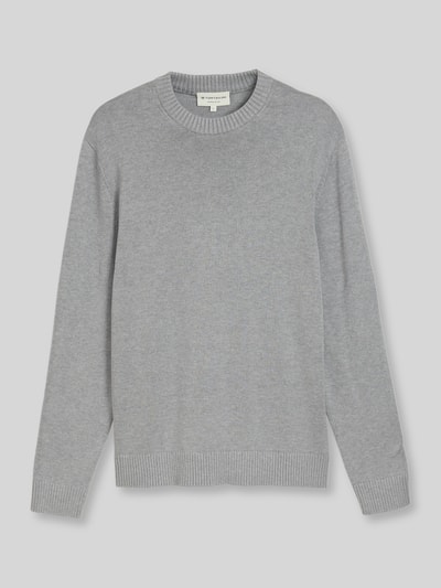 Tom Tailor Regular Fit Pullover aus reiner Baumwolle Mittelgrau 2