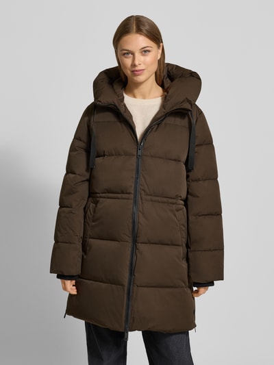 MSCH Copenhagen Steppmantel mit Zweiwege-Reißverschluss Modell 'Mola Pavinaria' Dunkelbraun 4