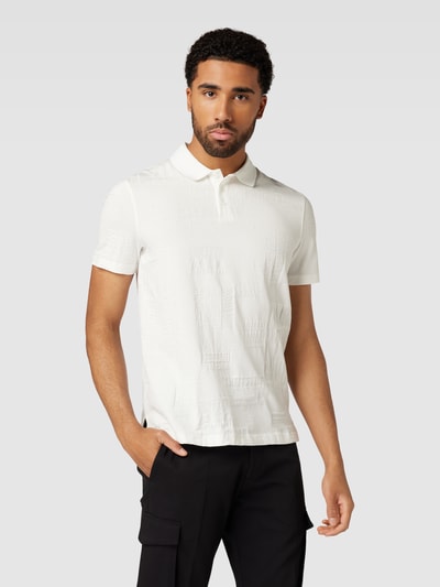 ARMANI EXCHANGE Poloshirt mit Label-Strukturmuster Offwhite 4