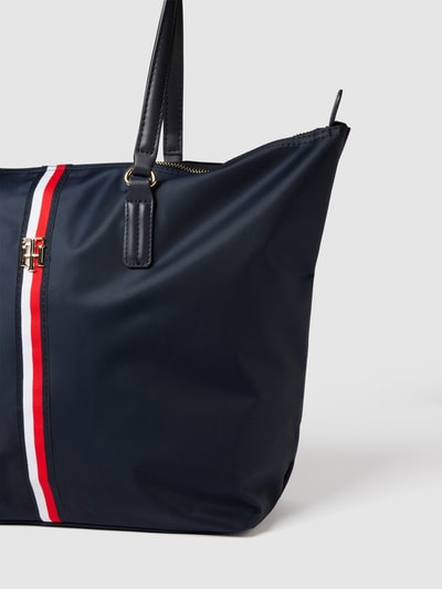 Tommy Hilfiger Torba shopper z detalami z logo Granatowy 3