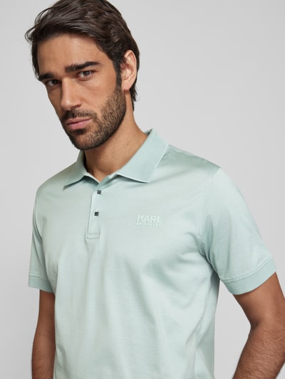 Karl Lagerfeld Poloshirt mit Logo-Print Hellblau 3