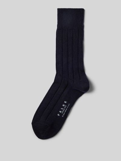 Falke Socken mit Label-Detail Modell 'LHASA' Marine 1