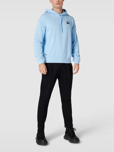 Lacoste Hoodie met labelstitching Bleu - 1