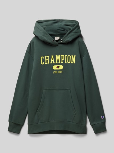 CHAMPION Hoodie met labelprint Donkergroen - 1