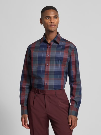 ETERNA Modern fit zakelijk overhemd met knoopsluiting Marineblauw - 4