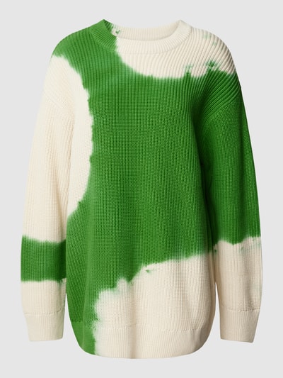 Jake*s Casual Gebreide pullover met all-over print Groen - 2