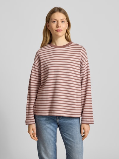 Armedangels Oversized sweatshirt van puur katoen, model 'FRANKAA MAARLEN STRIPE' Rosé - 4