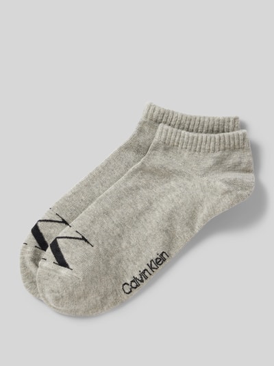 Calvin Klein Jeans Socken mit Label-Schriftzug im 2er-Pack Hellgrau Melange 1