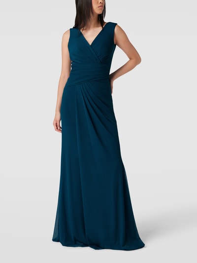 TROYDEN COLLECTION Abendkleid in Wickel-Optik Petrol 4