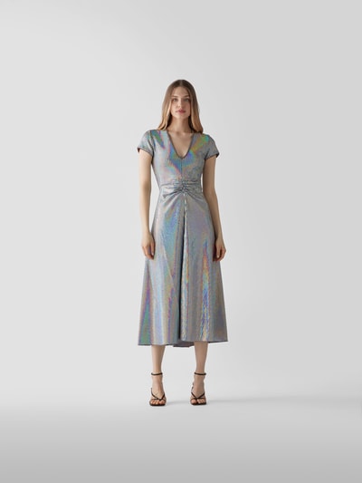 ROTATE BIRGER CHRISTENSEN Abendkleid in schimmernder Optik Blau 1