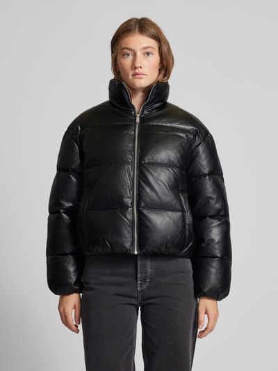 Calvin Klein Jeans Steppjacke in Leder-Optik Black 4