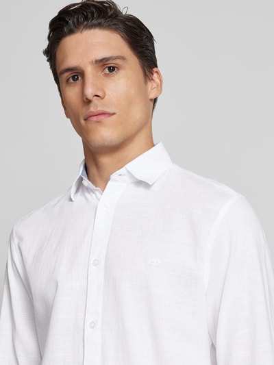 Tom Tailor Regular Fit Freizeithemd aus Chambray Weiss 3