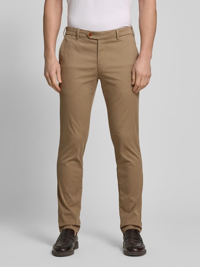 Mmx Regular Fit Chino mit Eingrifftaschen Modell 'LUPUS' Mittelbraun 4