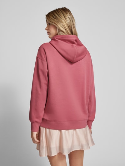 Jake*s Casual Oversized hoodie met labelprint Oudroze - 5