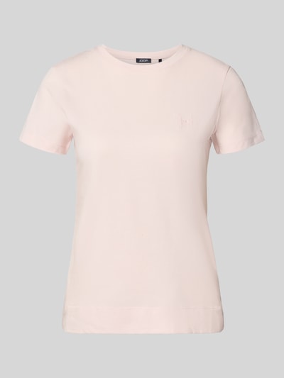 Produktfoto, Damen T-Shirt mit Rundhalsausschnitt Modell 'Tia' von JOOP! in zartem Rosa, Reine Baumwolle, Slim-Fit, Rückenlänge 50 cm bei Größe 36
