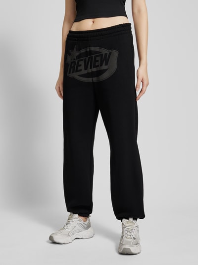 Review Sweatpants mit Puff Logo-Print Black 4