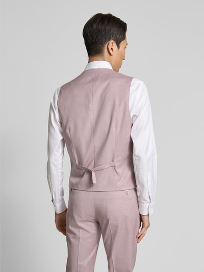 HECHTER PARIS Kamizelka o kroju regular fit z lamowanymi kieszeniami Ciemnoczerwony 5