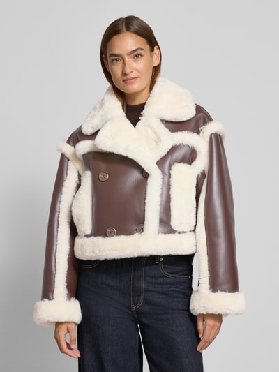 STAND STUDIO Kurtka z imitacji skóry model ‘Kristy’ Ciemnobrązowy 4