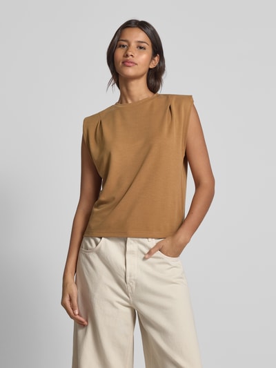 Jake*s Collection Tanktop met ronde hals Middenbruin - 4