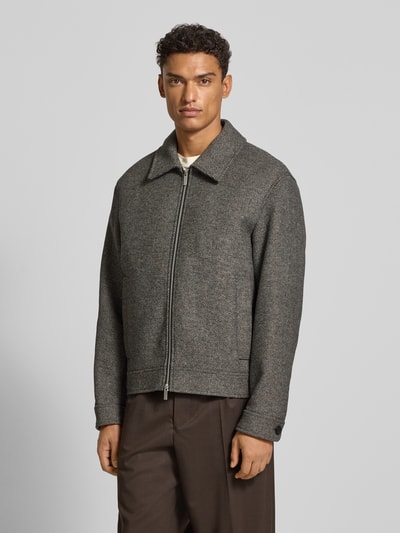 SELECTED HOMME Regular Fit Jacke aus Woll-Mix Anthrazit 4