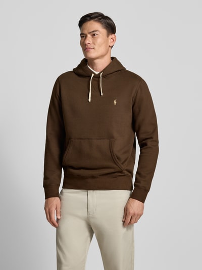Polo Ralph Lauren Regular fit hoodie met logostitching Middenbruin - 4