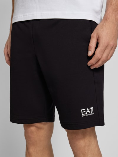 EA7 Emporio Armani Sweatshorts mit Label-Print Black 3