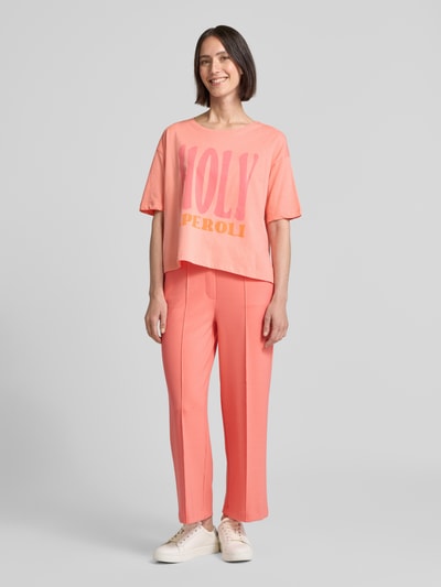 Smith and Soul Stoffen broek met elastische band Abrikoos - 1