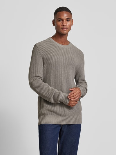 MCNEAL Gebreide pullover met ronde hals Grafiet gemêleerd - 4