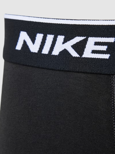 Nike Obcisłe bokserki z elastycznym pasem z logo Czarny 2