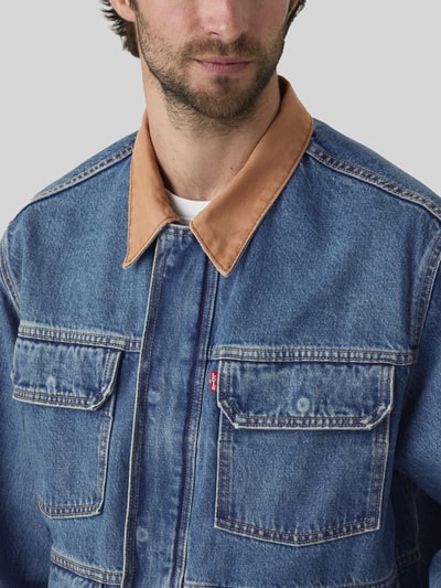 Levi's® Relaxed Fit Jeansjacke aus reiner Baumwolle mit Cord-Kragen Jeansblau 2