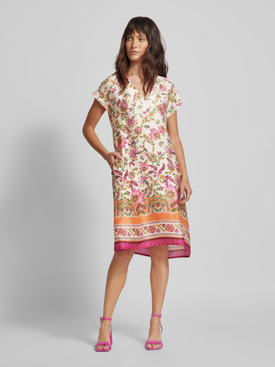 ROBE LÉGÈRE Knielanges Kleid mit Allover-Print Pink 1