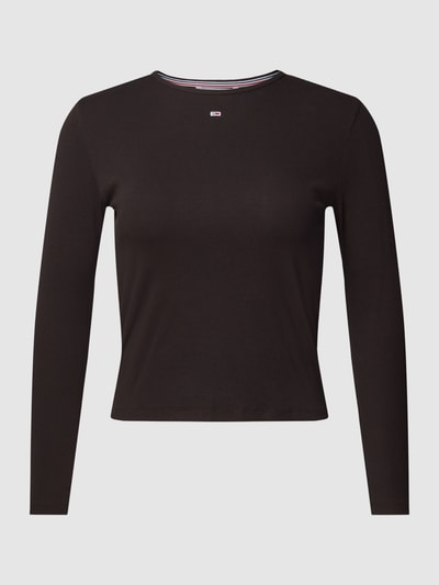Tommy Jeans Curve PLUS SIZE Longsleeve mit Label-Stitching Schwarz 2