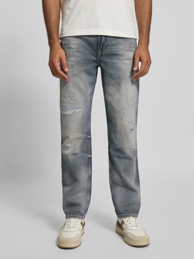 BOSS Orange Tapered fit jeans van puur katoen, model 'TROY BO CAST' Lichtgrijs - 4