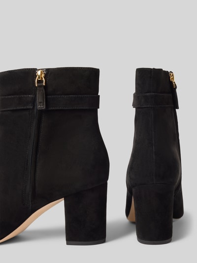 Lauren Ralph Lauren Laarsjes van leer met applicatie, model 'KELLIE' Zwart - 2