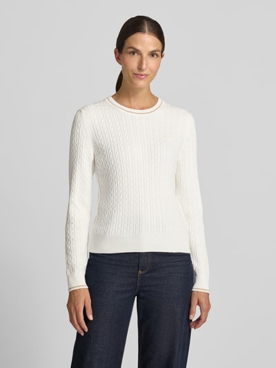 Lacoste Slim Fit Pullover aus Baumwoll-Mix Offwhite 4