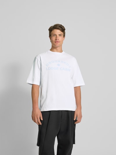 Dsquared2 Loose Fit T-Shirt aus reiner Baumwolle Weiss 4