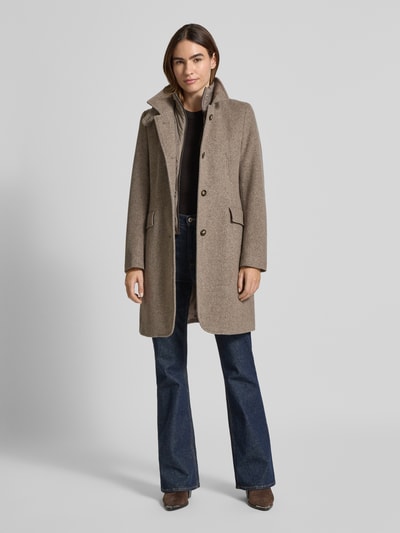 Cinque Mantel mit Stehkragen Modell 'Astrella' Taupe 1