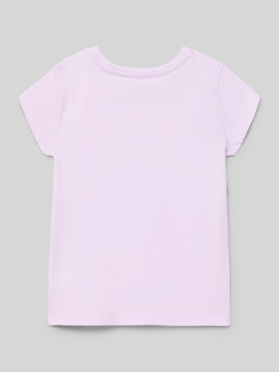 Produktfoto, Regular Fit T-Shirt mit Logo-Print von GAP aus reiner Baumwolle in zartem Rosa, floraler Print, Rundhalsausschnitt, Rückansicht.