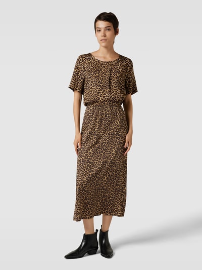 Oui Midirok met all-over dierenprint Camel - 1