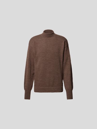 Maison Margiela Rollkragenpullover mit Patches Mittelbraun 2