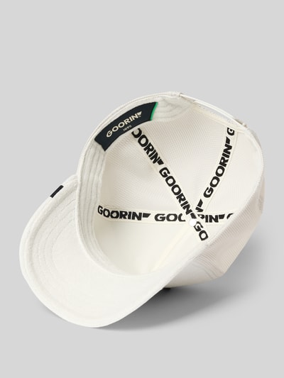 Produktfoto, Trucker Cap mit Stitching Modell 'Terry Cloth Unicorn' von GOORIN BROS., weißer Material-Mix mit Baumwoll-Anteil, verstärkter Schirm, Größenverstellbar, sichtbares Innenbranding und Stitching, strukturierte, weiche Textur