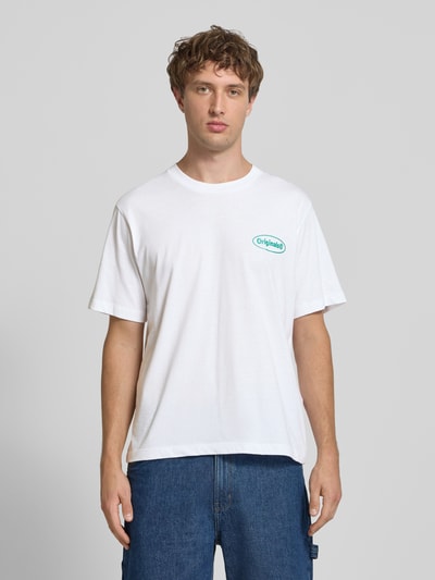 JACK & JONES t-shirt z nadrukiem z logo model 'RIVIERA VINTAGE POSTER' Biały 4