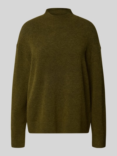 Marc O'Polo Denim Sweter o kroju regular fit z dzianiny z mieszanki żywej wełny  Oliwkowy 2