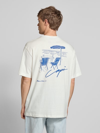 Only & Sons T-Shirt mit Stitching-Detail Modell 'MILO' Offwhite 5