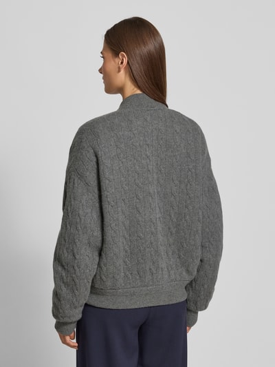Polo Ralph Lauren Regular fit bomberjack met kasjmier in gebreide look Grafiet - 5