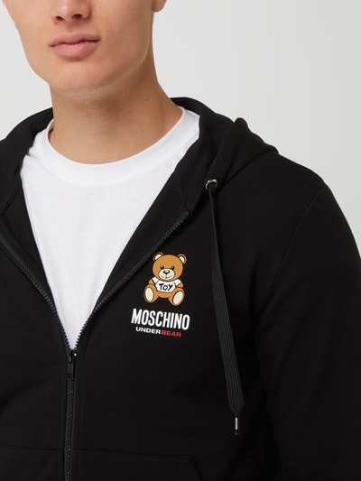 Moschino Swim + Underwear Sweatjacke mit Kapuze Black 3